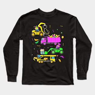 Vehicle Mardi Gras For Boys Kids Youth Long Sleeve T-Shirt